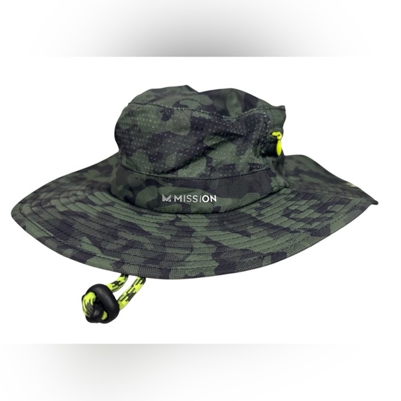 Mission COOLING ANYWHERE BOONIE BUCKET HAT Green Camouflage OSFM - Picture 7 of 7